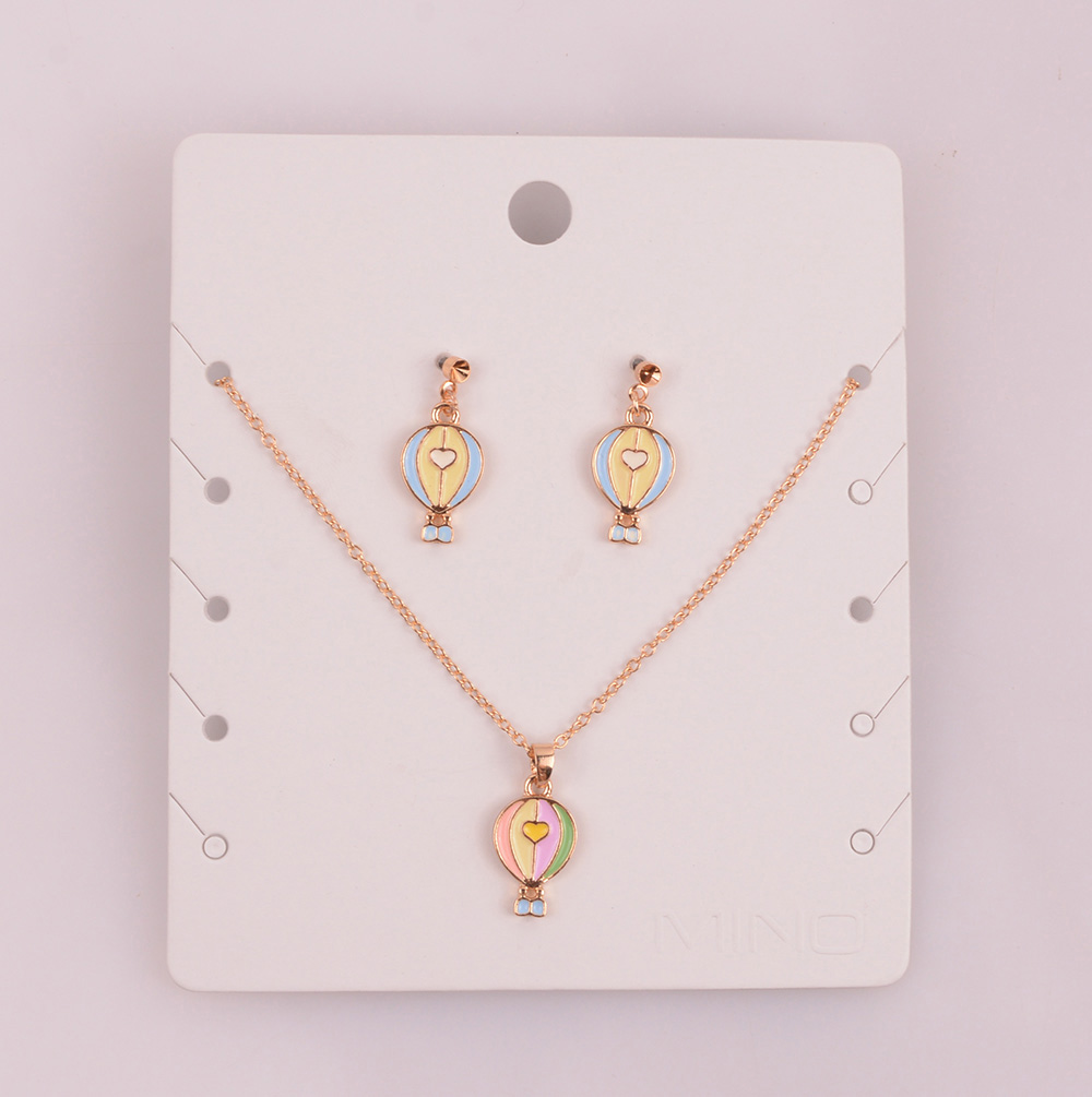 907510 Epoxy Necklace+Earring Set