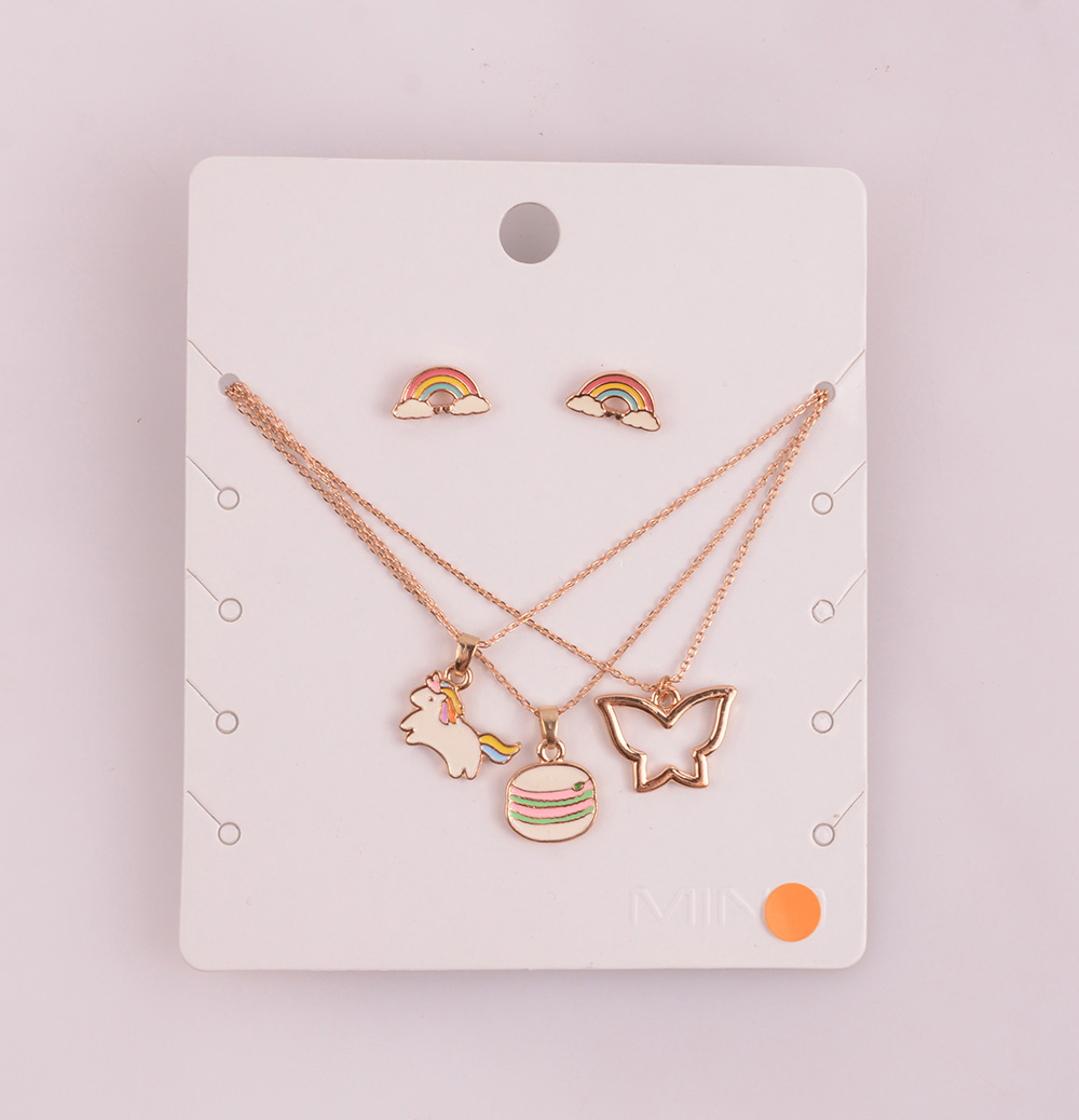 907514 Epoxy Necklace+Earring Set