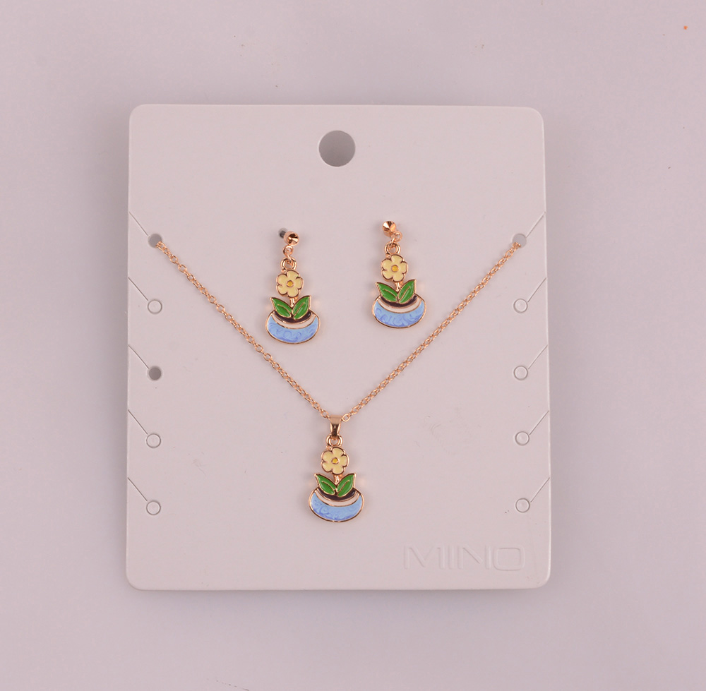 907515 Epoxy Necklace+Earring Set